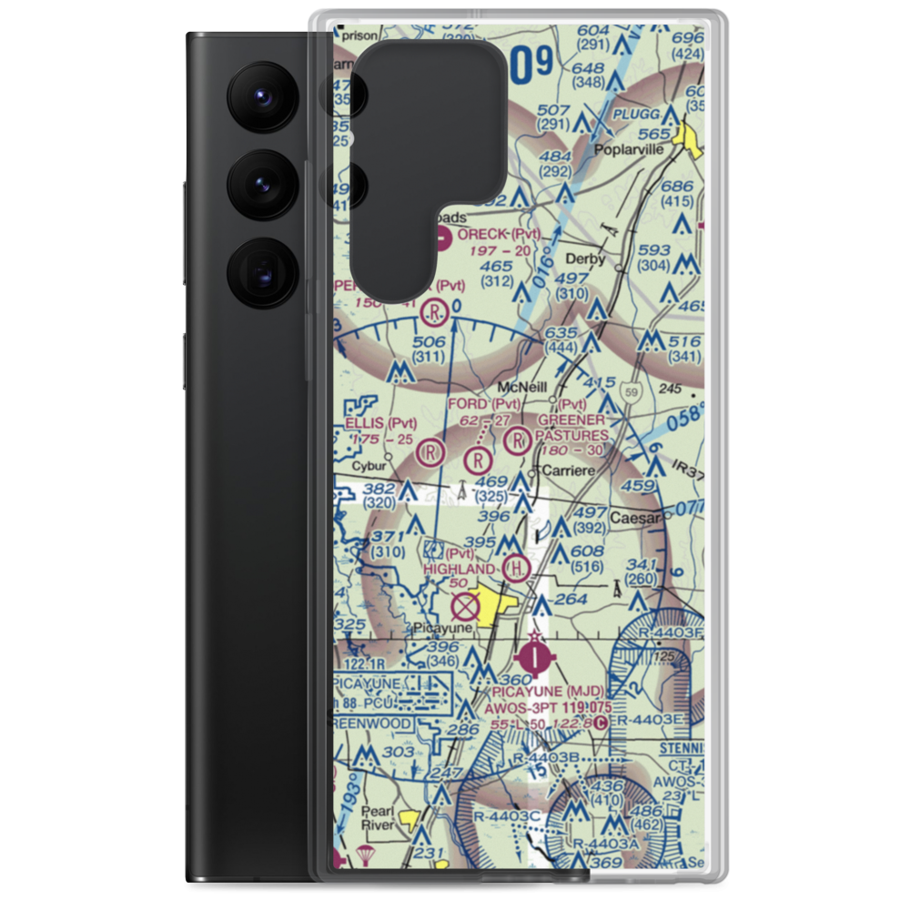 Greener Pastures Airpark (13MS) VFR Sectional Samsung Case Samsung Galaxy S22 Ultra model shown