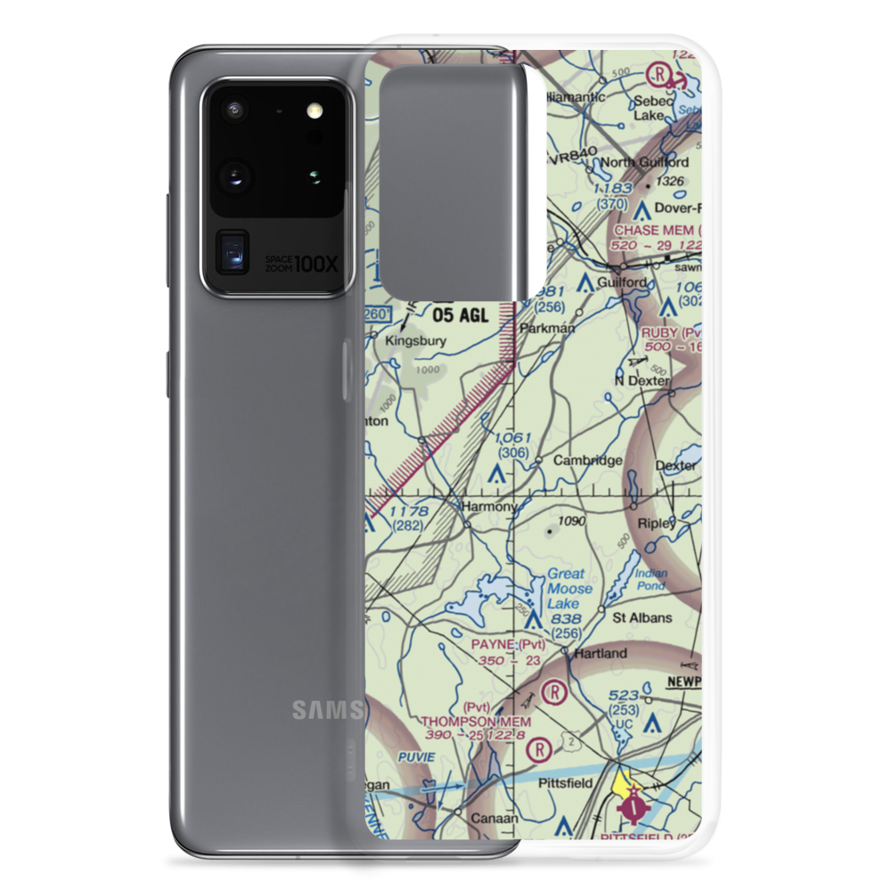 Greenfield Hill Airport (ME70) VFR Sectional Samsung Case Samsung Galaxy S20 Ultra model shown