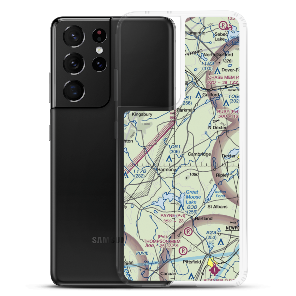Greenfield Hill Airport (ME70) VFR Sectional Samsung Case Samsung Galaxy S21 Ultra model shown