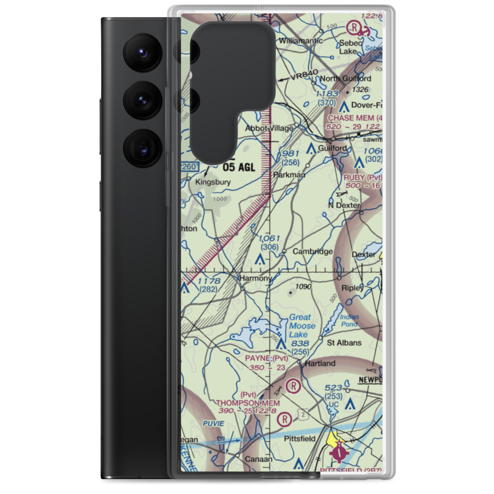 Greenfield Hill Airport (ME70) VFR Sectional Samsung Case Samsung Galaxy S22 Ultra model shown