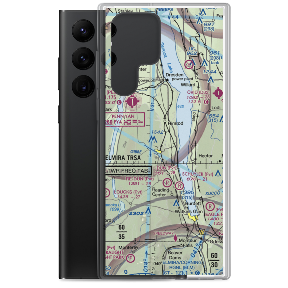 Greenlawn Farm Airport (38NY) VFR Sectional Samsung Case Samsung Galaxy S22 Ultra model shown