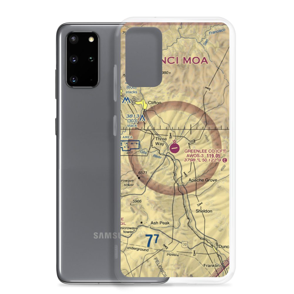 Greenlee County Airport (CFT) VFR Sectional Samsung Case Samsung Galaxy S20 Plus model shown