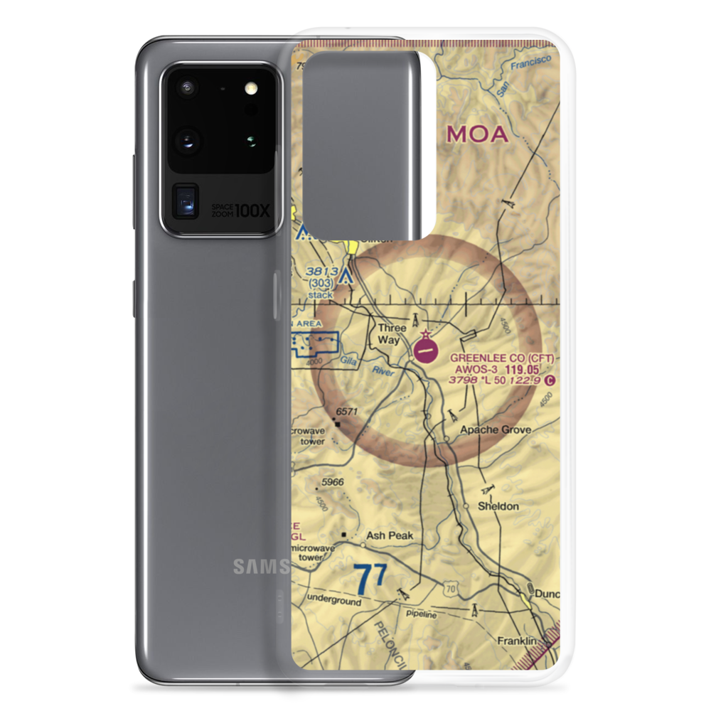 Greenlee County Airport (CFT) VFR Sectional Samsung Case Samsung Galaxy S20 Ultra model shown