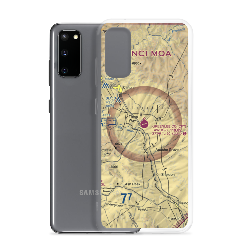 Greenlee County Airport (CFT) VFR Sectional Samsung Case Samsung Galaxy S20 model shown