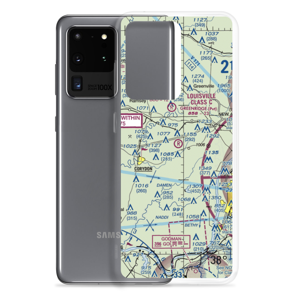 Greenridge RLA Restricted Landing Area (IN14) VFR Sectional Samsung Case Samsung Galaxy S20 Ultra model shown