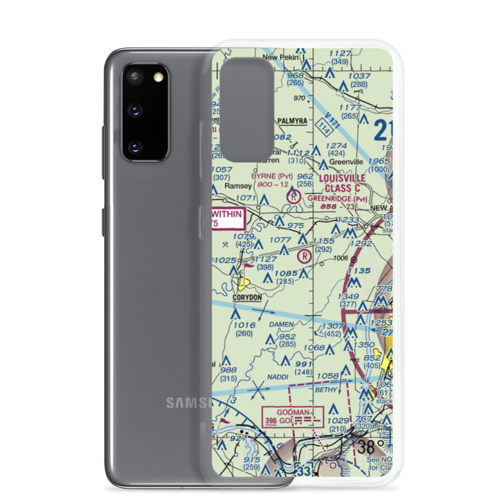 Greenridge RLA Restricted Landing Area (IN14) VFR Sectional Samsung Case Samsung Galaxy S20 model shown
