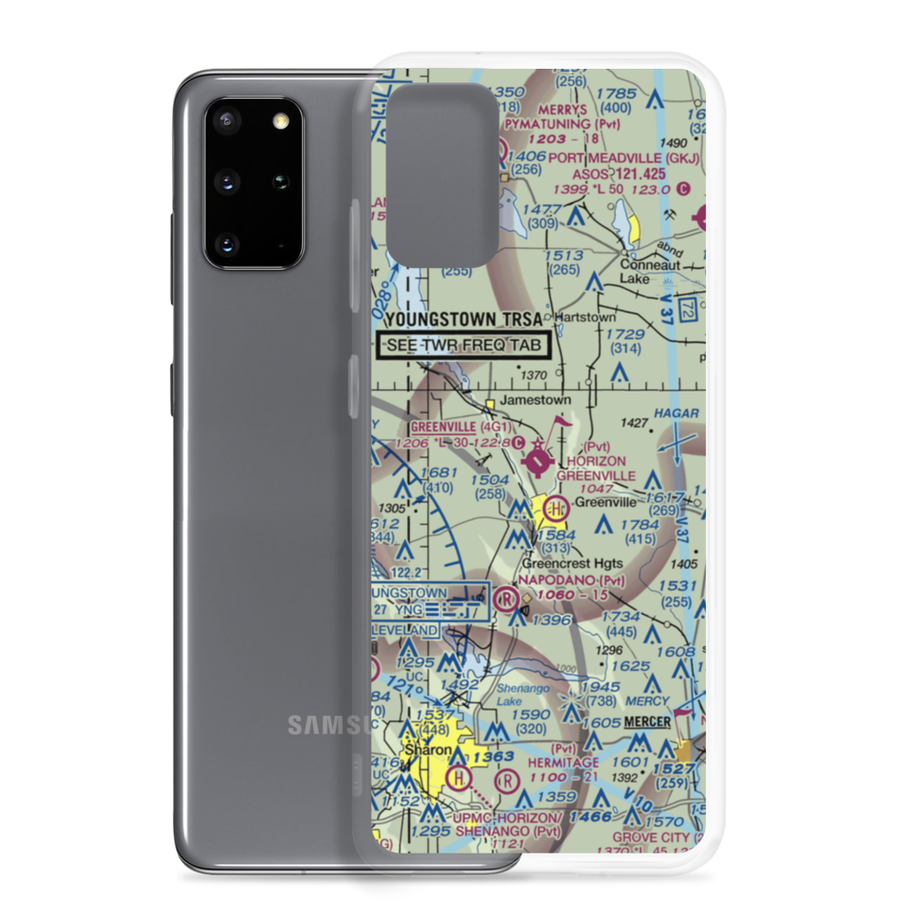 Greenville Municipal Airport (4G1) VFR Sectional Samsung Case Samsung Galaxy S20 Plus model shown