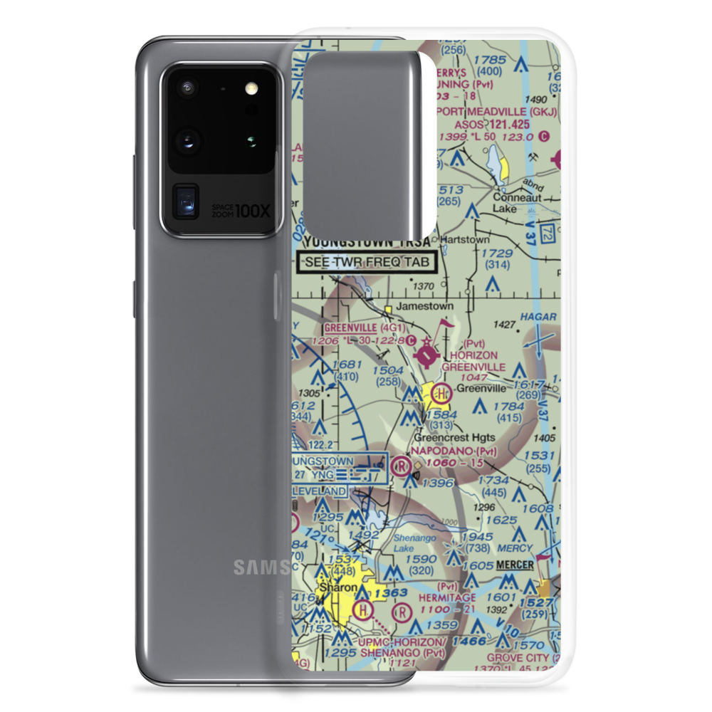 Greenville Municipal Airport (4G1) VFR Sectional Samsung Case Samsung Galaxy S20 Ultra model shown