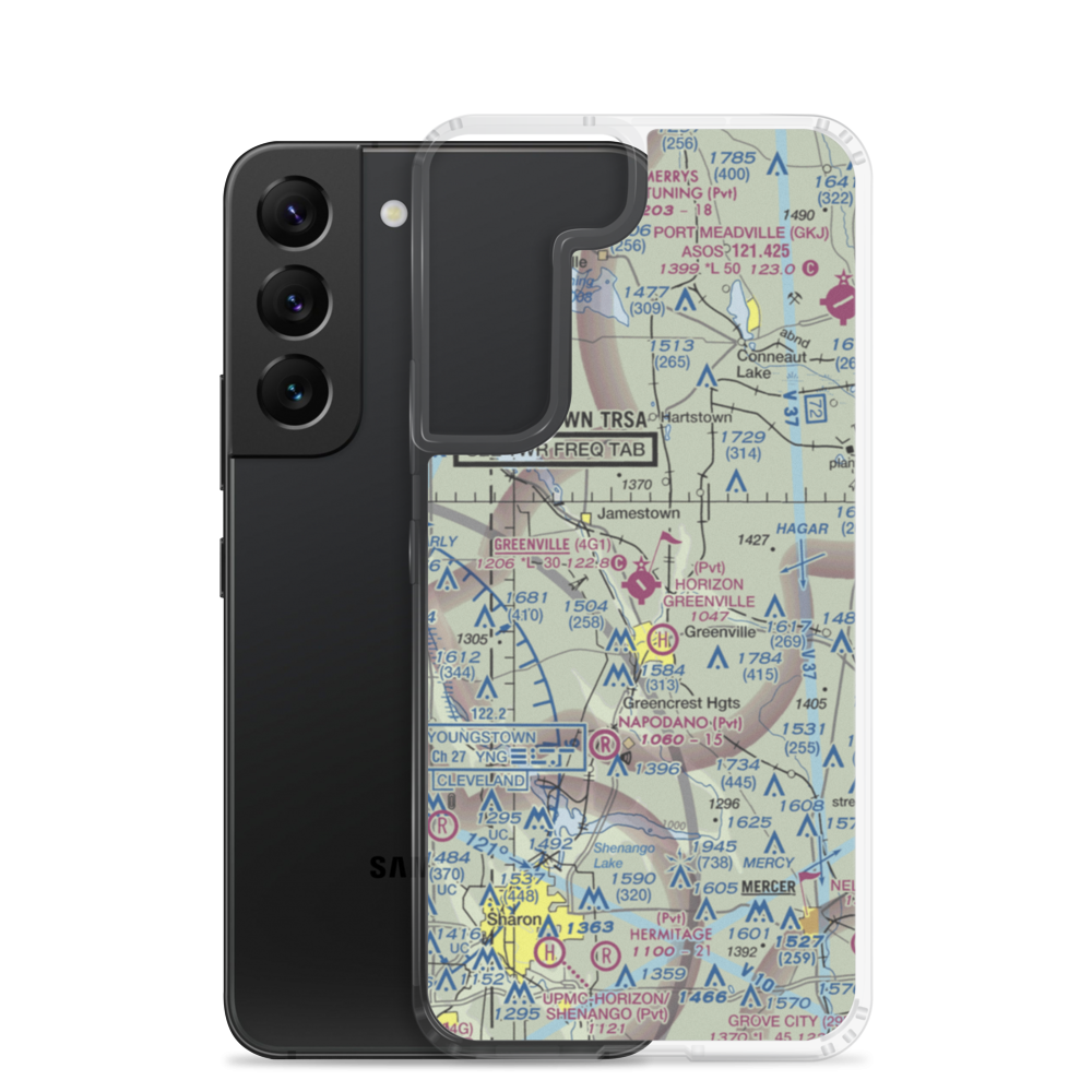 Greenville Municipal Airport (4G1) VFR Sectional Samsung Case Samsung Galaxy S22 model shown