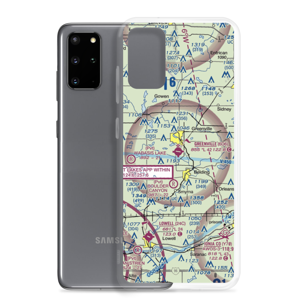 Greenville Municipal Airport (6D6) VFR Sectional Samsung Case Samsung Galaxy S20 Plus model shown