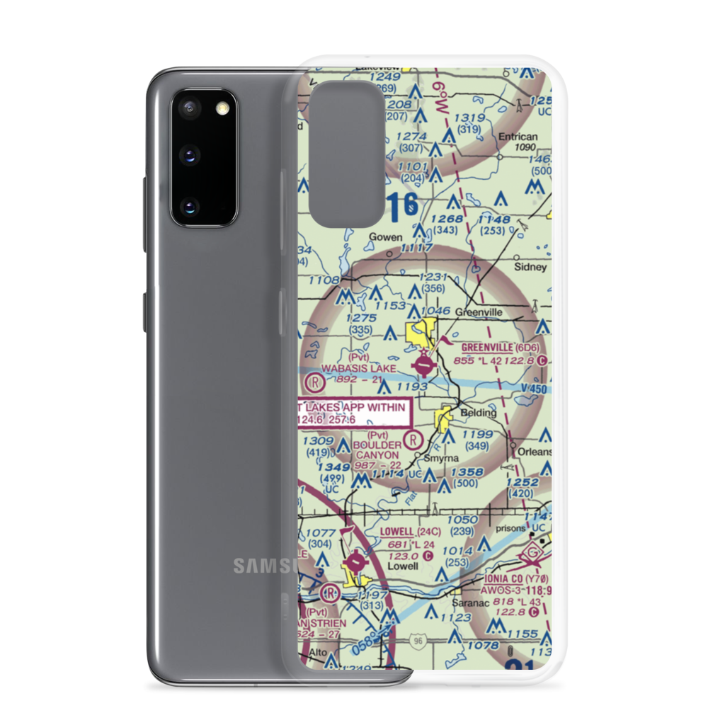 Greenville Municipal Airport (6D6) VFR Sectional Samsung Case Samsung Galaxy S20 model shown