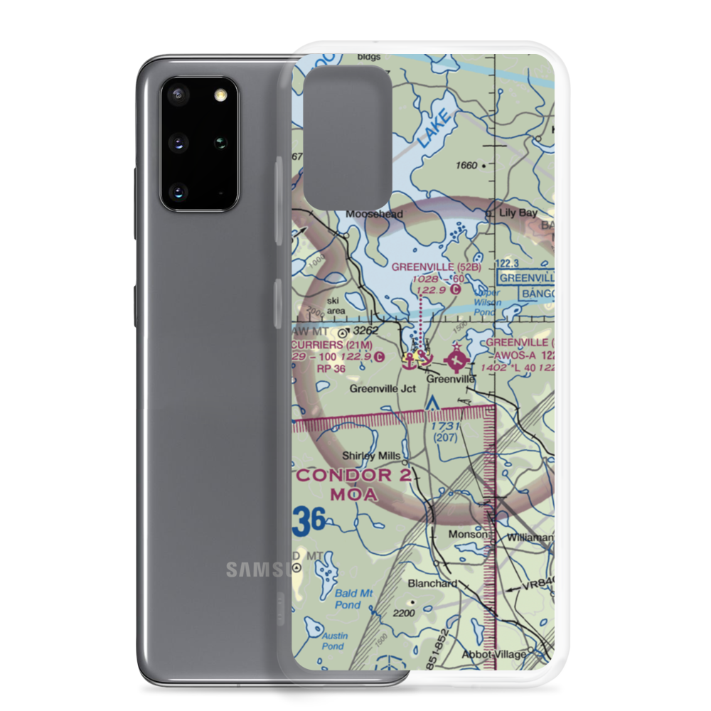 Greenville Seaplane Base (52B) VFR Sectional Samsung Case Samsung Galaxy S20 Plus model shown