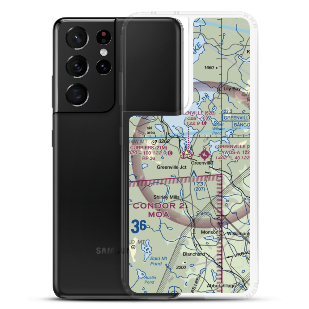 Greenville Seaplane Base (52B) VFR Sectional Samsung Case Samsung Galaxy S21 Ultra model shown