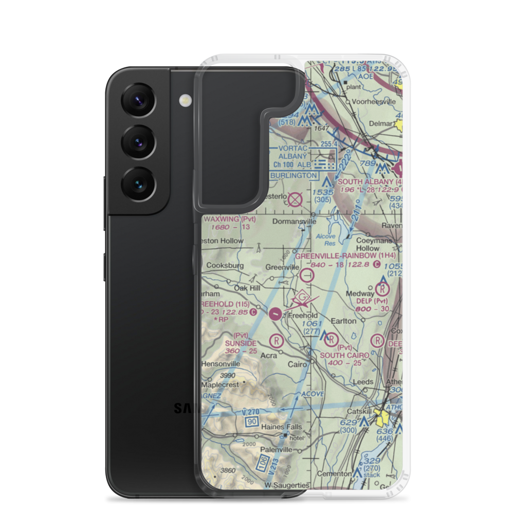 Greenville-Rainbow Airport (1H4) VFR Sectional Samsung Case Samsung Galaxy S22 model shown