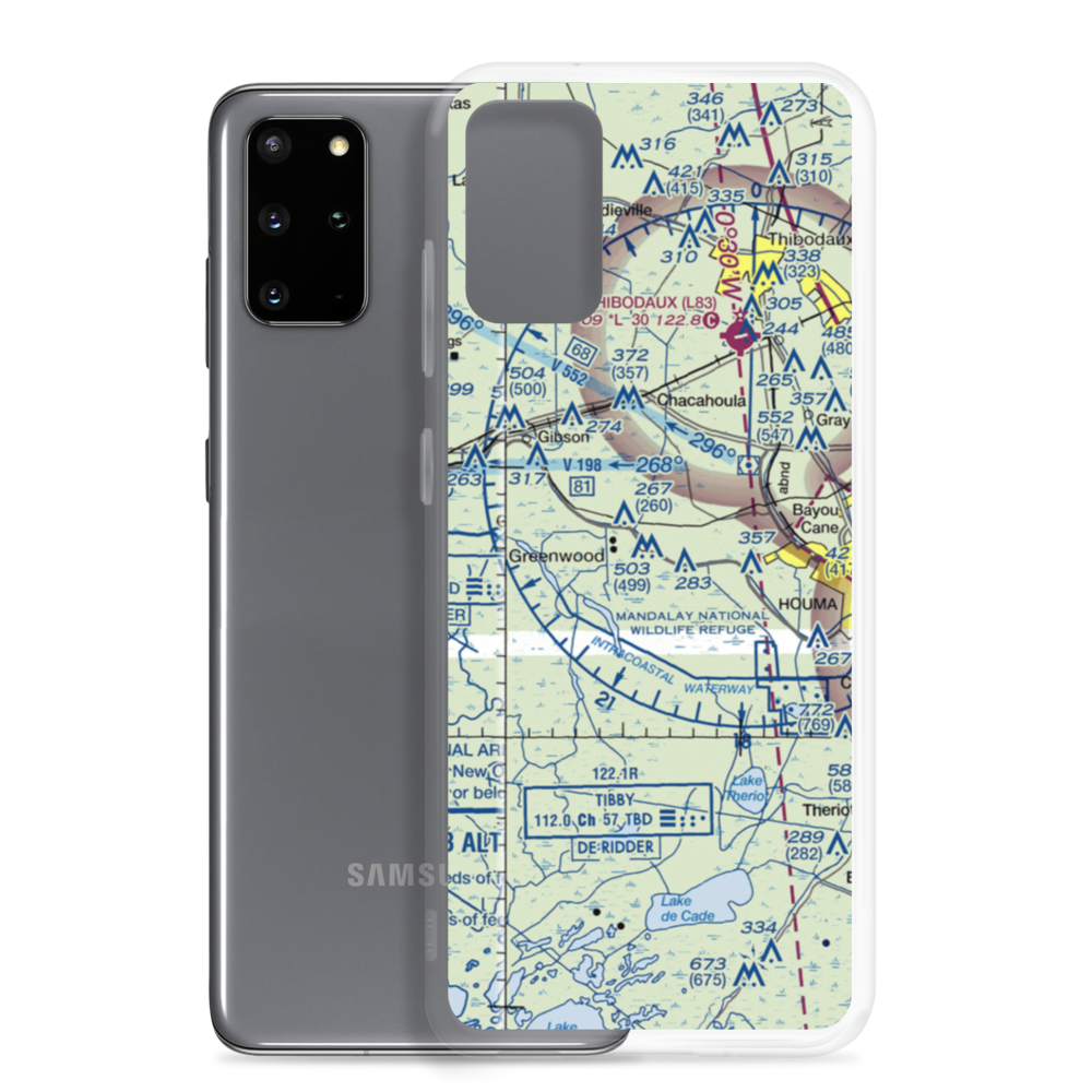 Greenwood Plantation Ultralightport (LS93) VFR Sectional Samsung Case Samsung Galaxy S20 Plus model shown