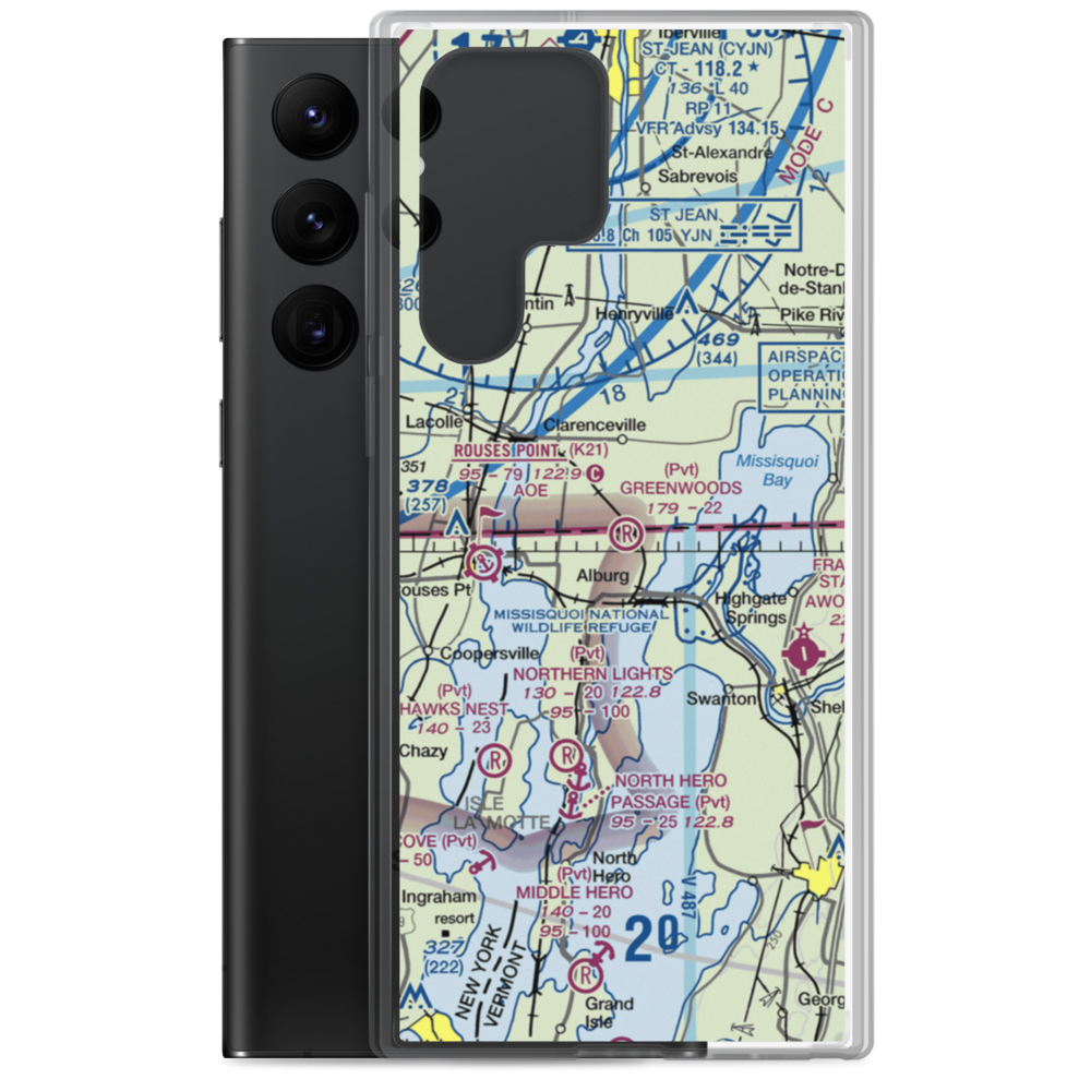 Greenwoods Airfield (VT38) VFR Sectional Samsung Case Samsung Galaxy S22 Ultra model shown