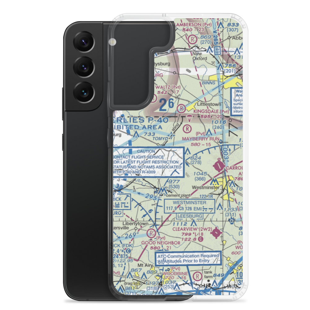 Greer Airport (MD20) VFR Sectional Samsung Case Samsung Galaxy S22 Plus model shown