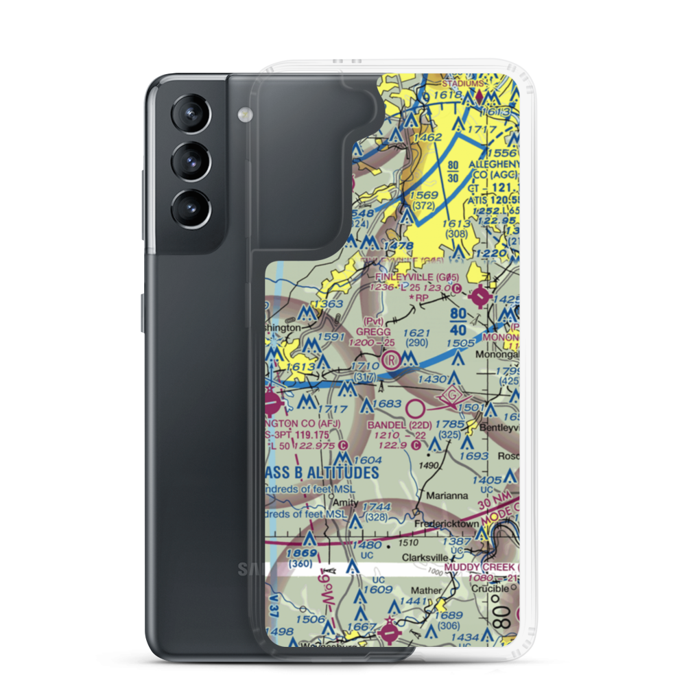 Gregg Airport (16PA) VFR Sectional Samsung Case Samsung Galaxy S21 model shown