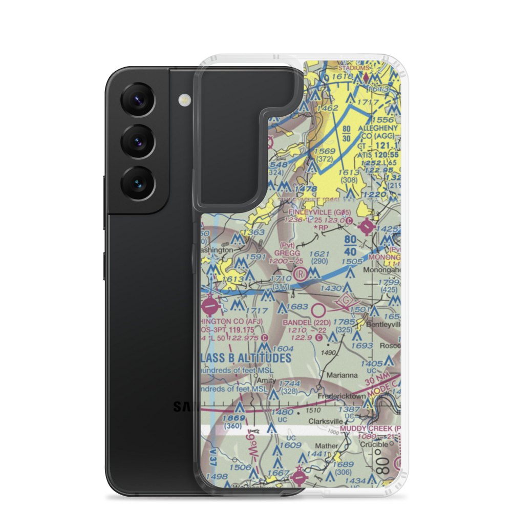 Gregg Airport (16PA) VFR Sectional Samsung Case Samsung Galaxy S22 model shown