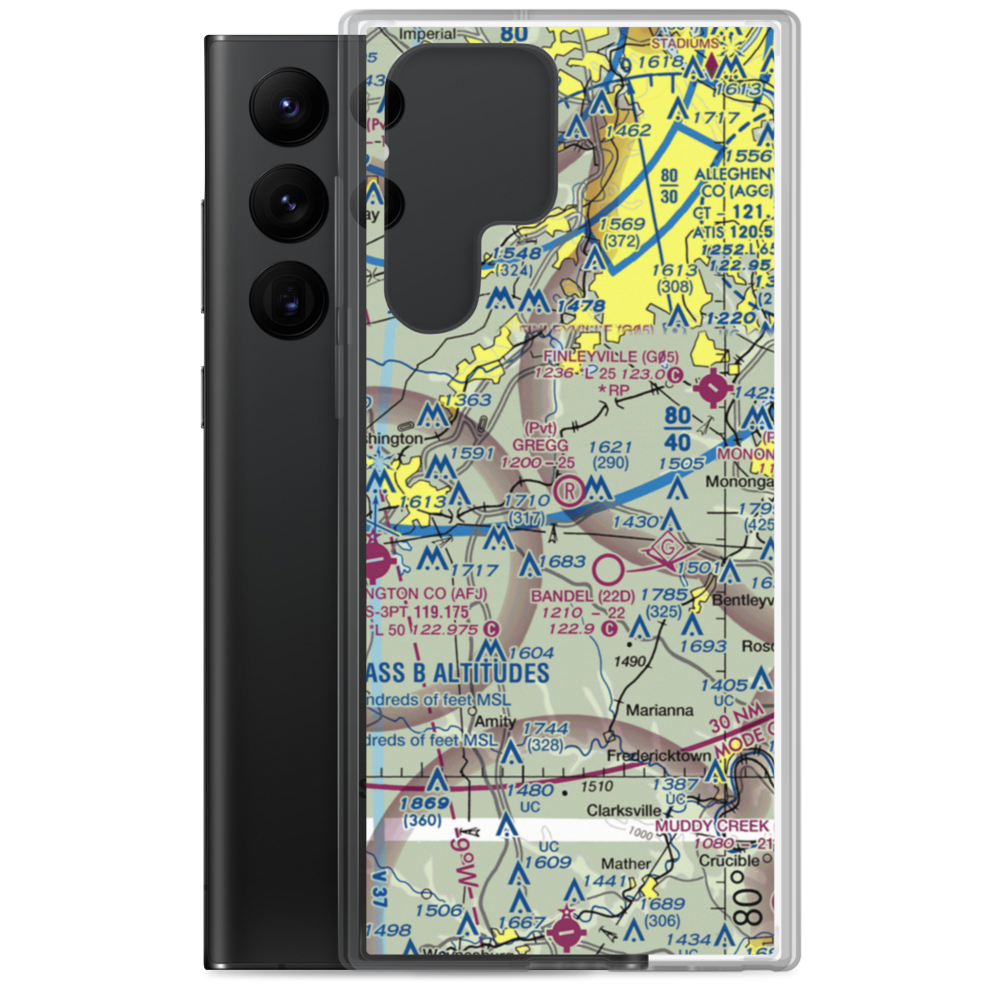 Gregg Airport (16PA) VFR Sectional Samsung Case Samsung Galaxy S22 Ultra model shown