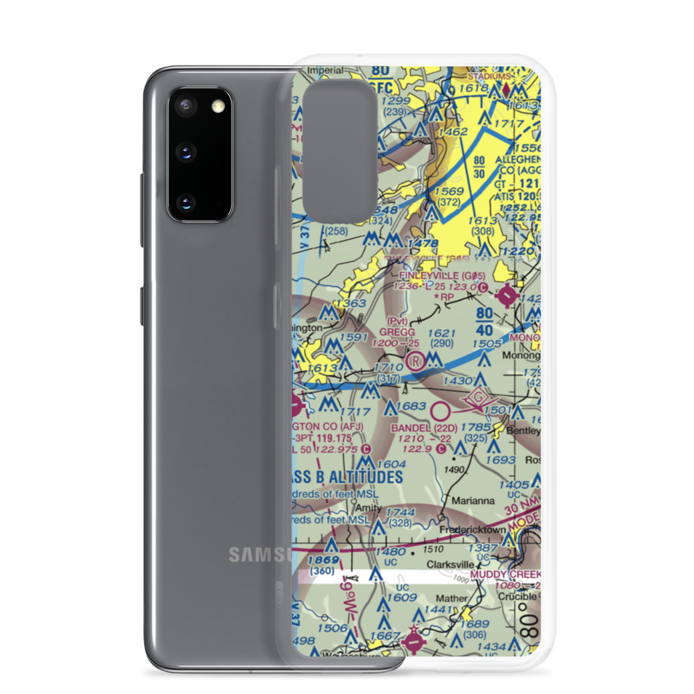 Gregg Airport (16PA) VFR Sectional Samsung Case Samsung Galaxy S20 model shown