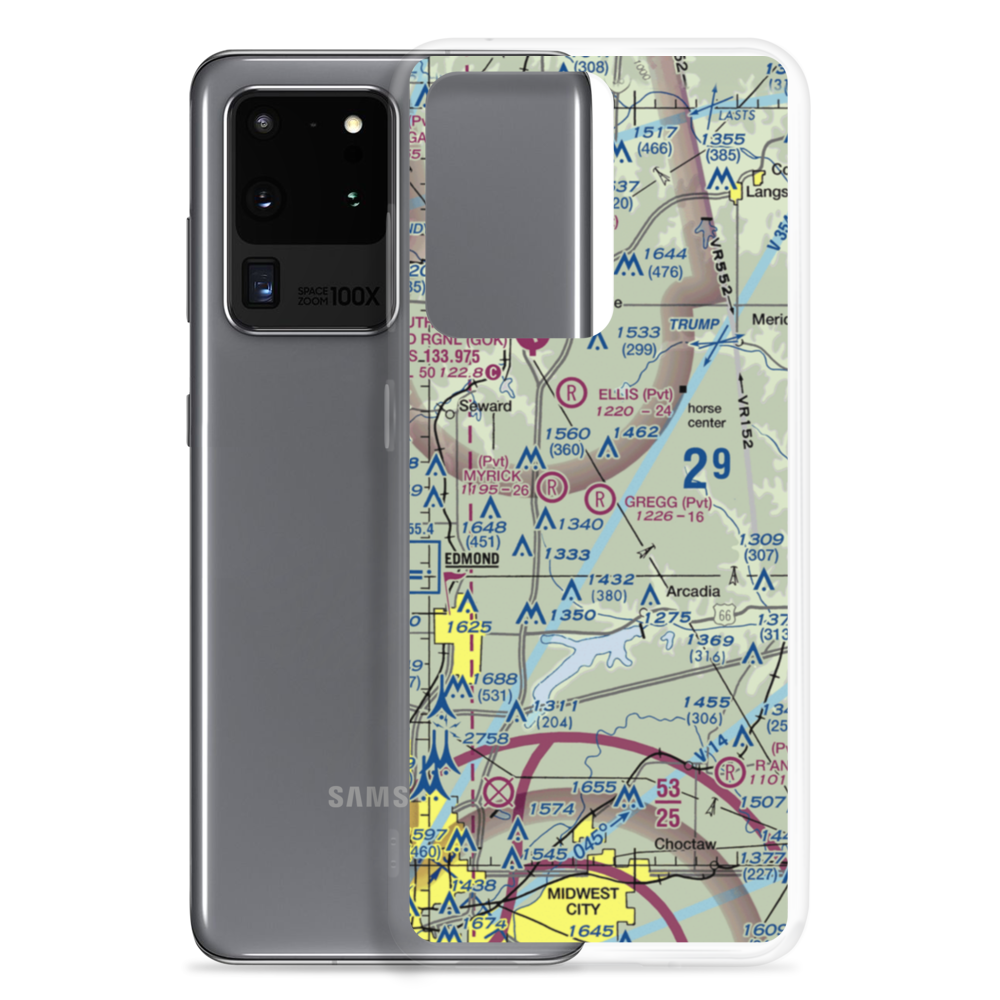 Gregg Airport (7OK1) VFR Sectional Samsung Case Samsung Galaxy S20 Ultra model shown