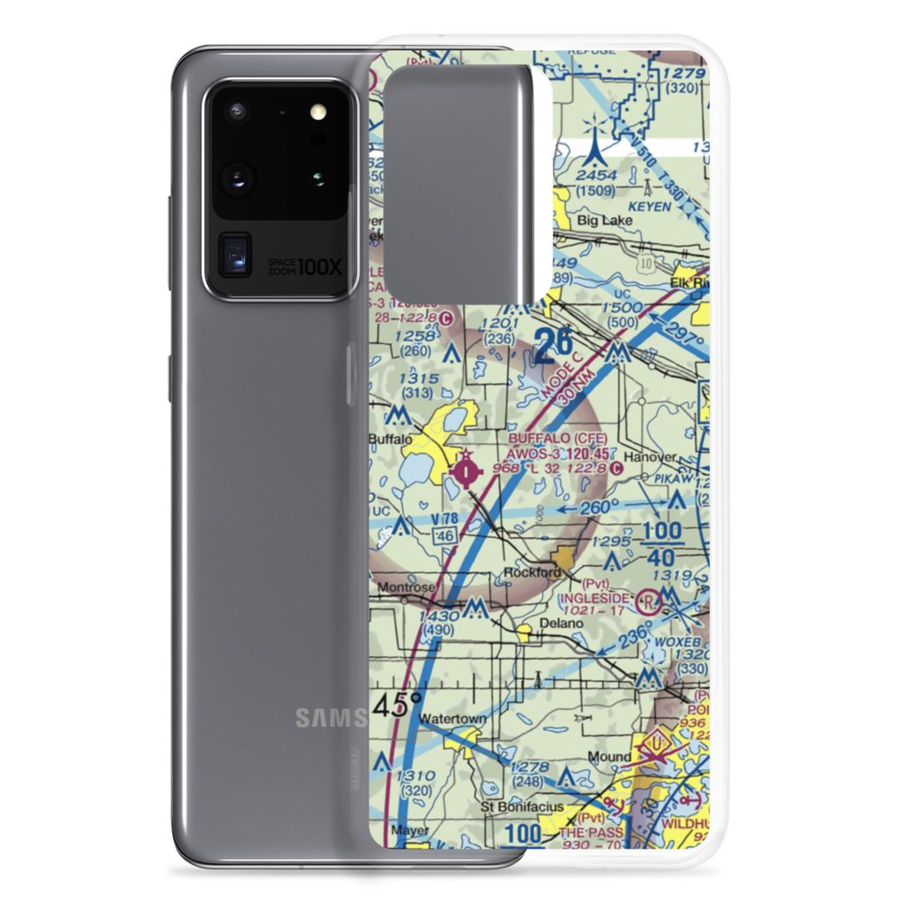 Greseth Seaplane Base (19MN) VFR Sectional Samsung Case Samsung Galaxy S20 Ultra model shown