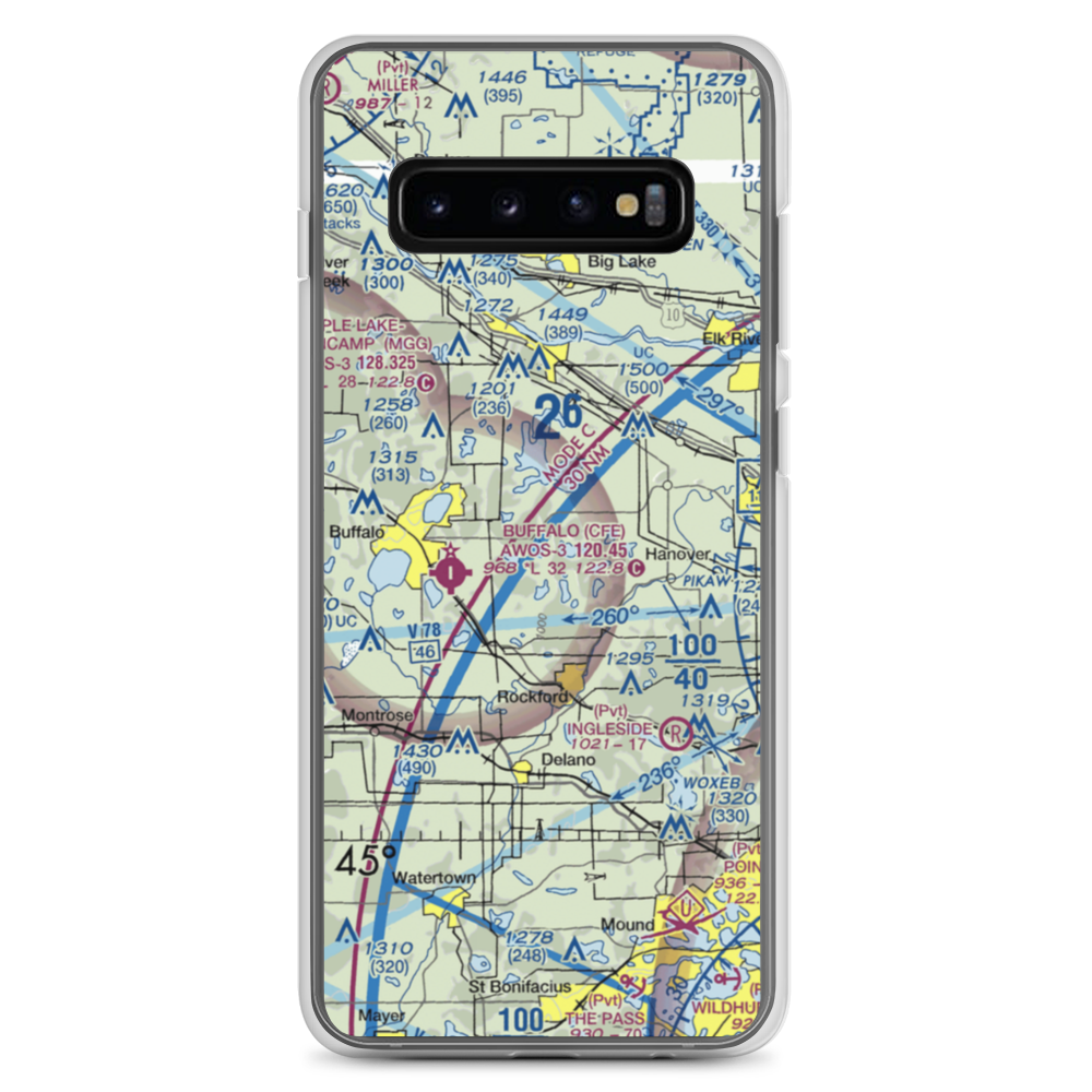 Greseth Seaplane Base (19MN) VFR Sectional Samsung Case Samsung Galaxy S10+ model shown