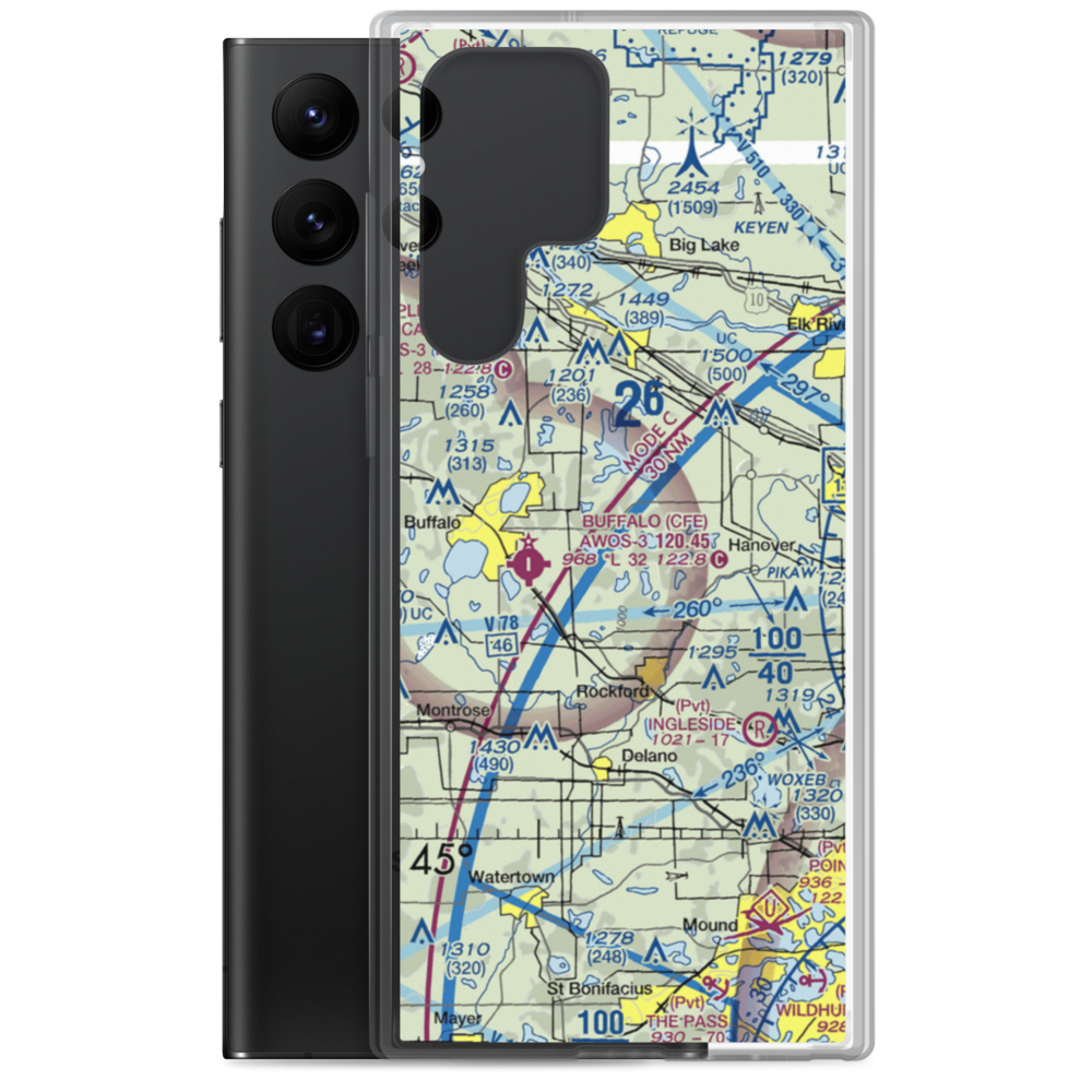 Greseth Seaplane Base (19MN) VFR Sectional Samsung Case Samsung Galaxy S22 Ultra model shown
