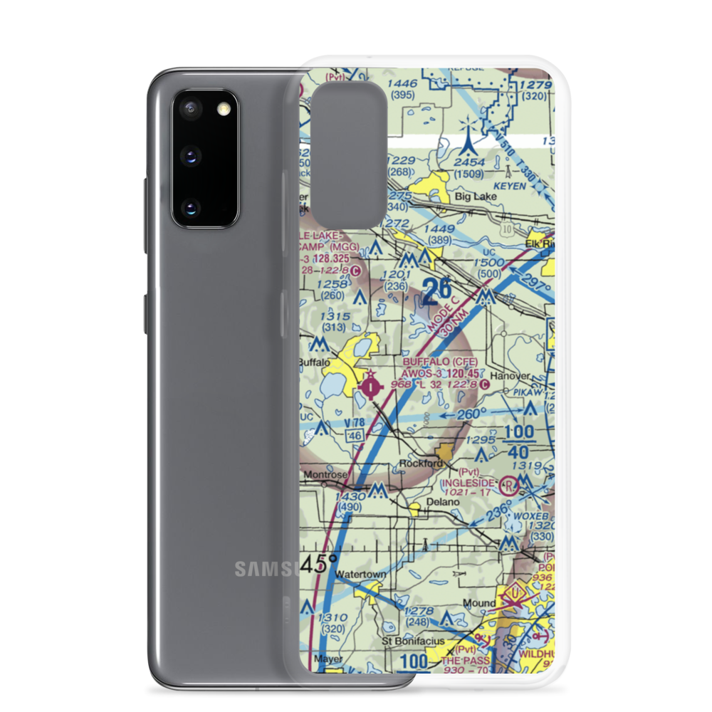 Greseth Seaplane Base (19MN) VFR Sectional Samsung Case Samsung Galaxy S20 model shown