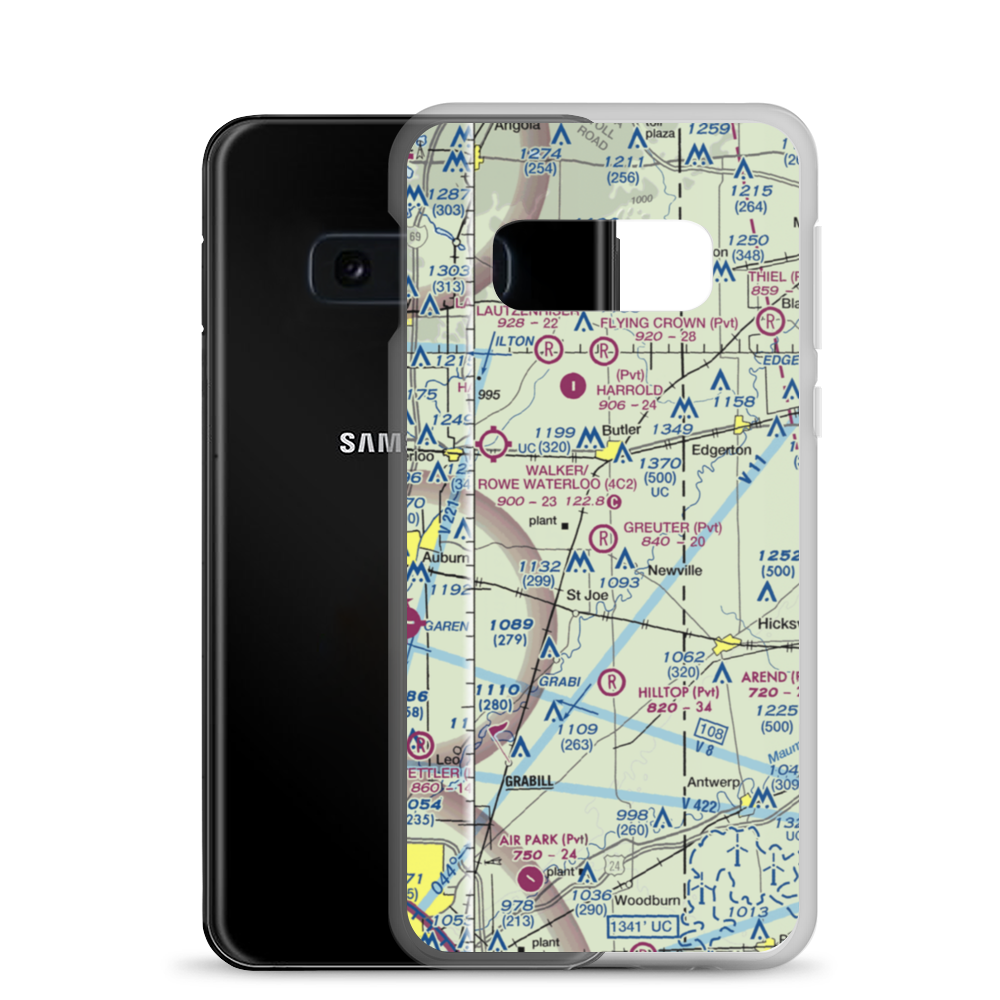 Greuter Field (69II) VFR Sectional Samsung Case Samsung Galaxy S10e model shown
