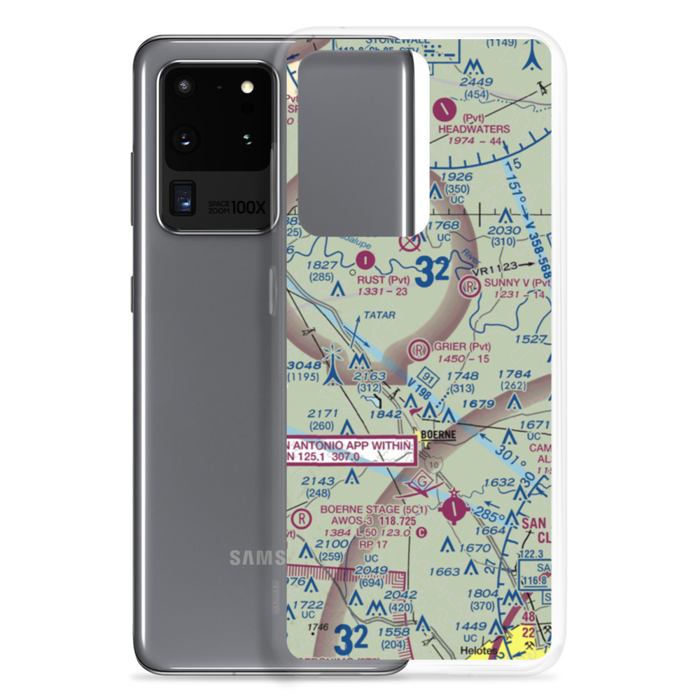 Grier Airport (71TX) VFR Sectional Samsung Case Samsung Galaxy S20 Ultra model shown