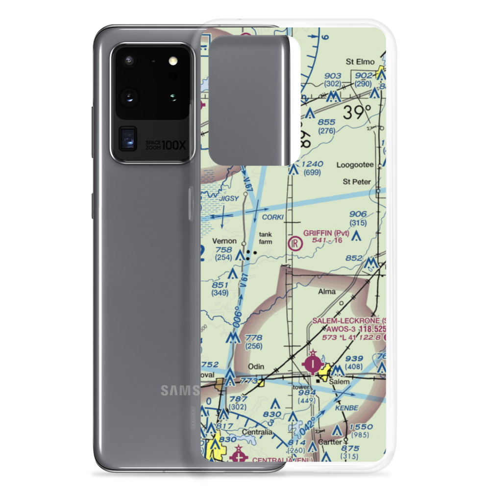 Griffin Airport (0IL2) VFR Sectional Samsung Case Samsung Galaxy S20 Ultra model shown