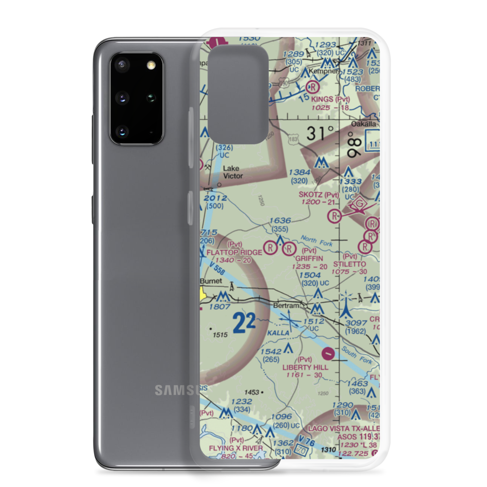 Griffin Airport (12TX) VFR Sectional Samsung Case Samsung Galaxy S20 Plus model shown