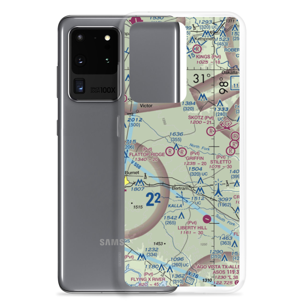 Griffin Airport (12TX) VFR Sectional Samsung Case Samsung Galaxy S20 Ultra model shown
