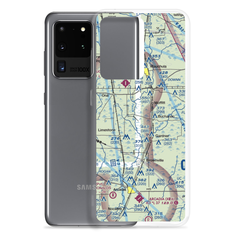 Griffins Peace River Ranch Airport (FL00) VFR Sectional Samsung Case Samsung Galaxy S20 Ultra model shown