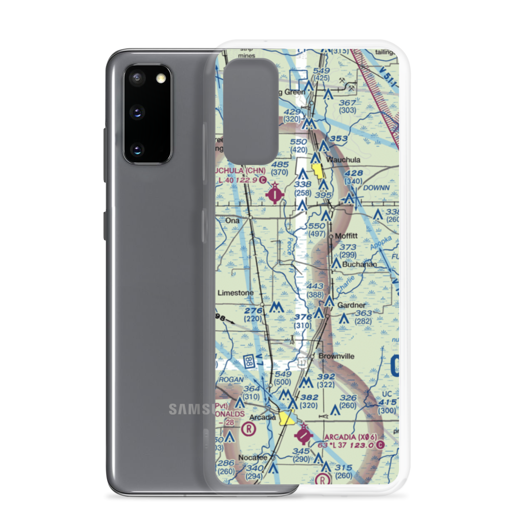 Griffins Peace River Ranch Airport (FL00) VFR Sectional Samsung Case Samsung Galaxy S20 model shown