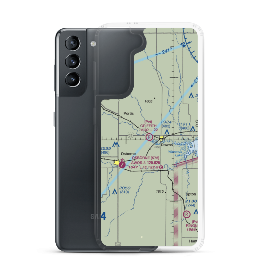 Griffith Field (65KS) VFR Sectional Samsung Case Samsung Galaxy S21 model shown