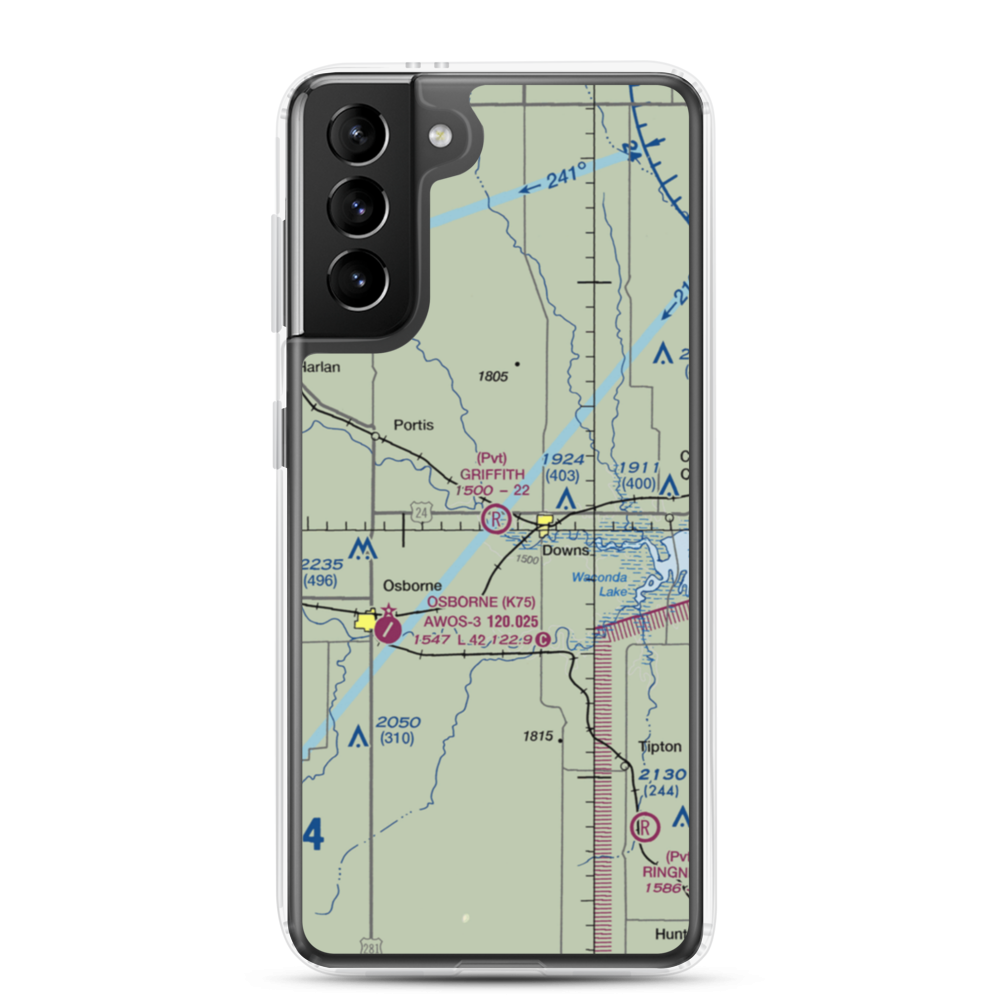Griffith Field (65KS) VFR Sectional Samsung Case Samsung Galaxy S21 Plus model shown