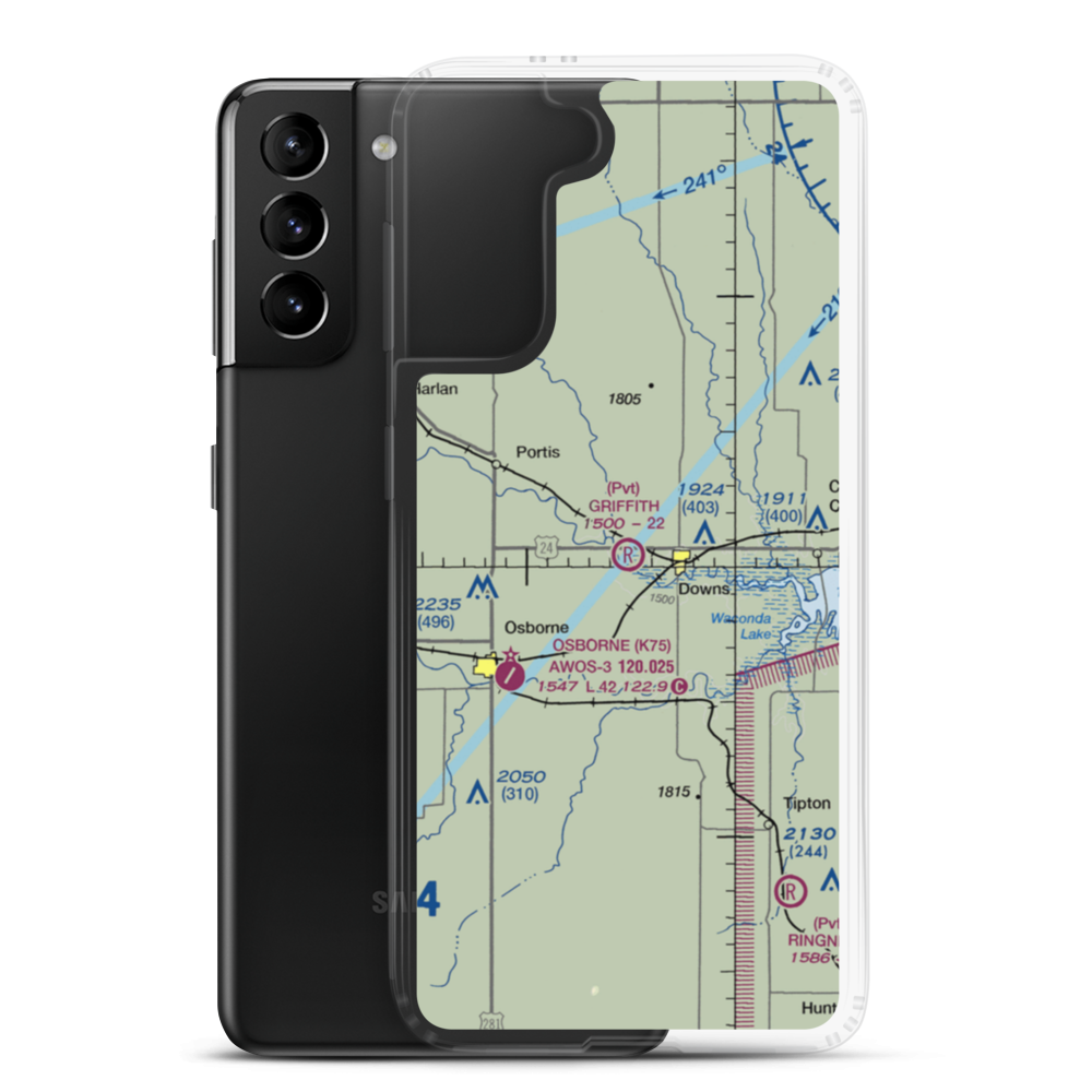 Griffith Field (65KS) VFR Sectional Samsung Case Samsung Galaxy S21 Plus model shown