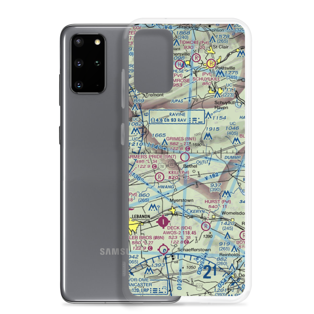Grimes Airport (8N1) VFR Sectional Samsung Case Samsung Galaxy S20 Plus model shown