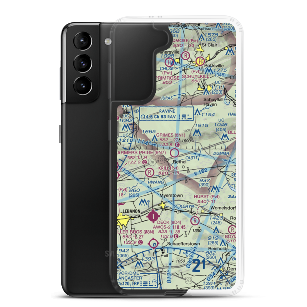 Grimes Airport (8N1) VFR Sectional Samsung Case Samsung Galaxy S21 Plus model shown