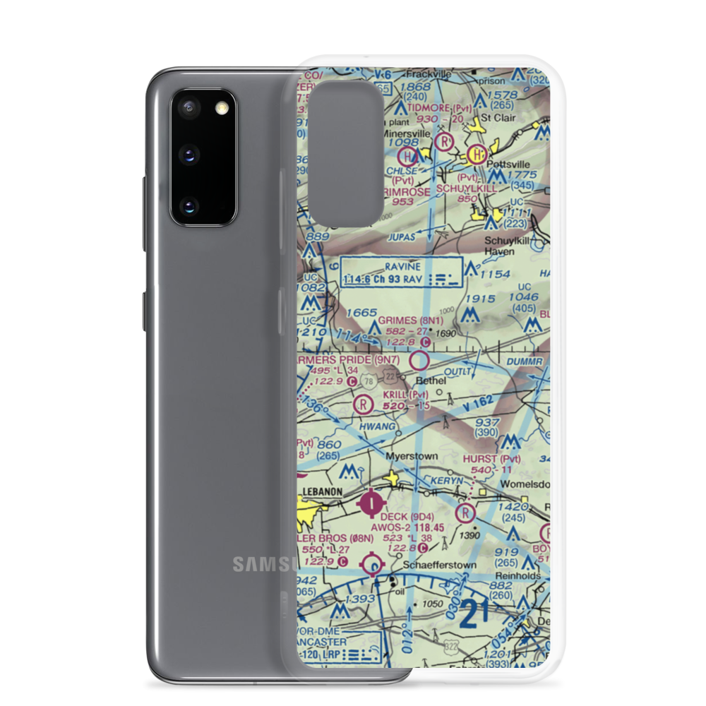 Grimes Airport (8N1) VFR Sectional Samsung Case Samsung Galaxy S20 model shown