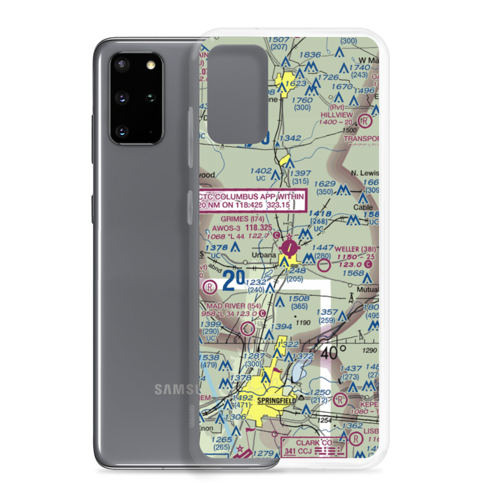 Grimes Field (I74) VFR Sectional Samsung Case Samsung Galaxy S20 Plus model shown