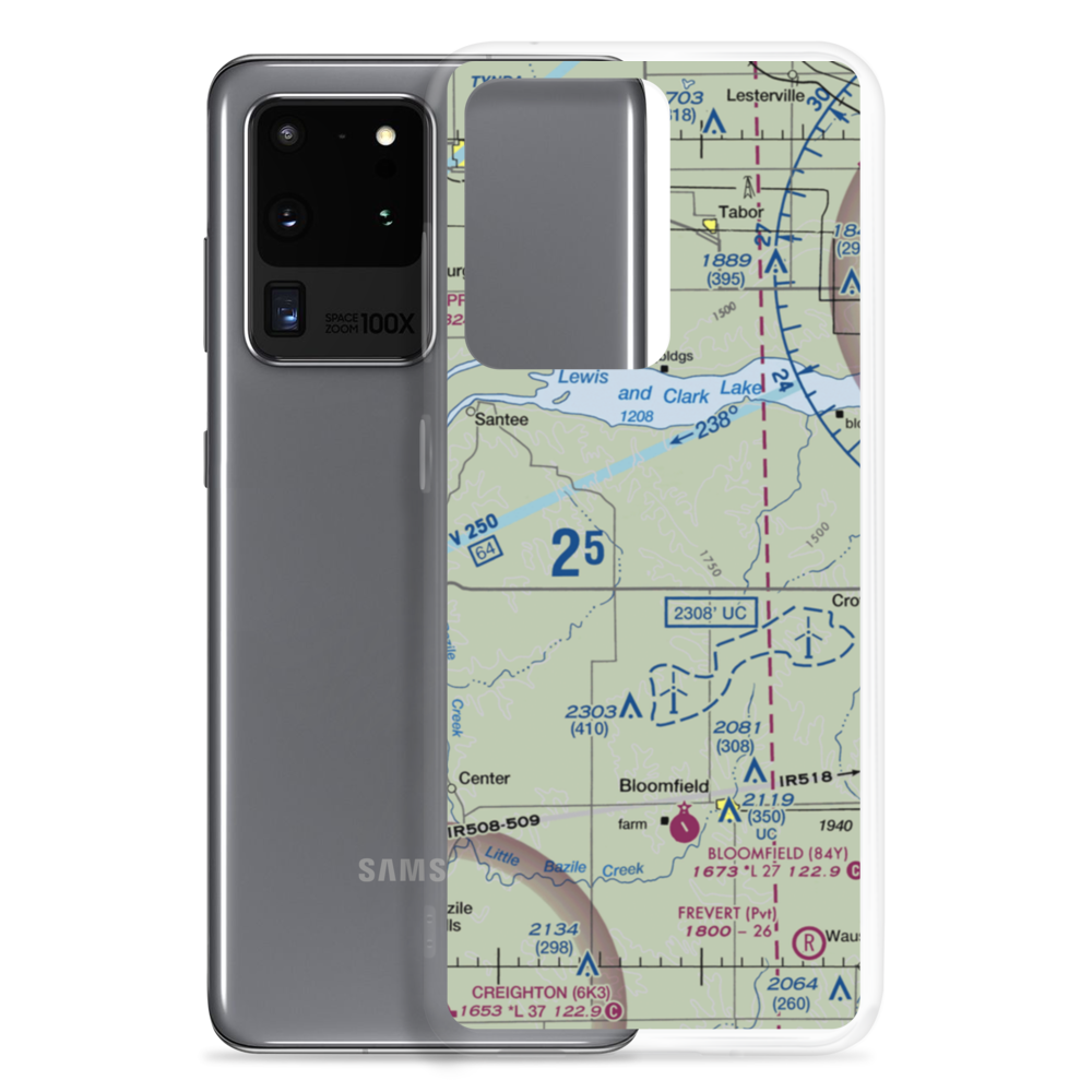 Grimm Farm Airport (31NE) VFR Sectional Samsung Case Samsung Galaxy S20 Ultra model shown