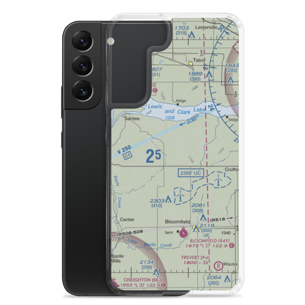 Grimm Farm Airport (31NE) VFR Sectional Samsung Case Samsung Galaxy S22 Plus model shown