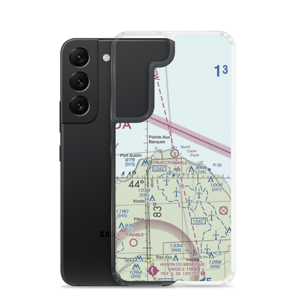 Grindstone Air Harbor Airport (29C) VFR Sectional Samsung Case Samsung Galaxy S22 model shown