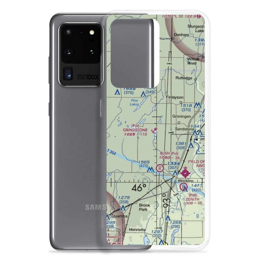 Grindstone Lake Seaplane Base (0MN2) VFR Sectional Samsung Case Samsung Galaxy S20 Ultra model shown