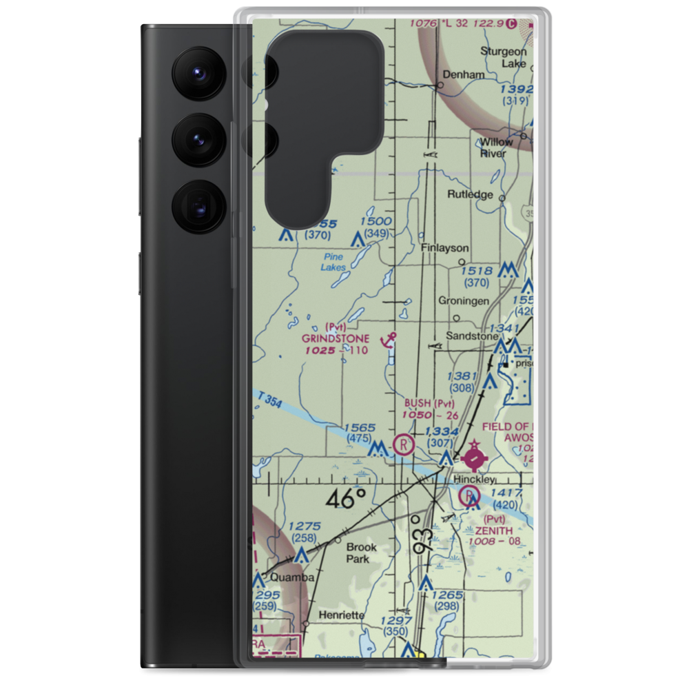 Grindstone Lake Seaplane Base (0MN2) VFR Sectional Samsung Case Samsung Galaxy S22 Ultra model shown