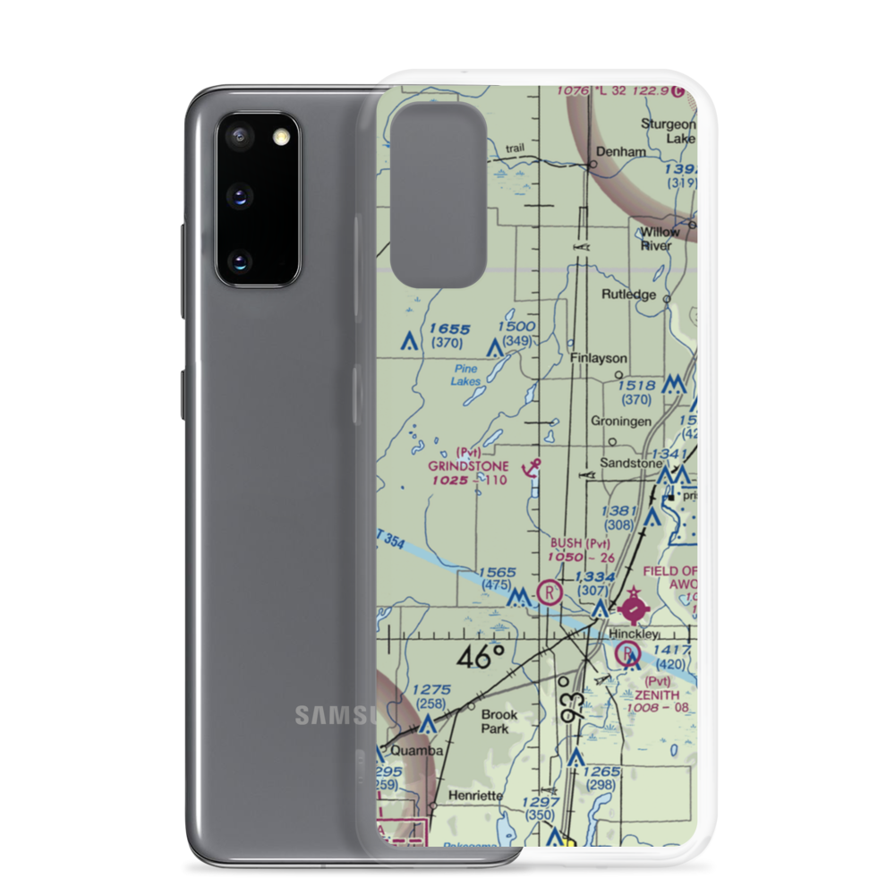 Grindstone Lake Seaplane Base (0MN2) VFR Sectional Samsung Case Samsung Galaxy S20 model shown